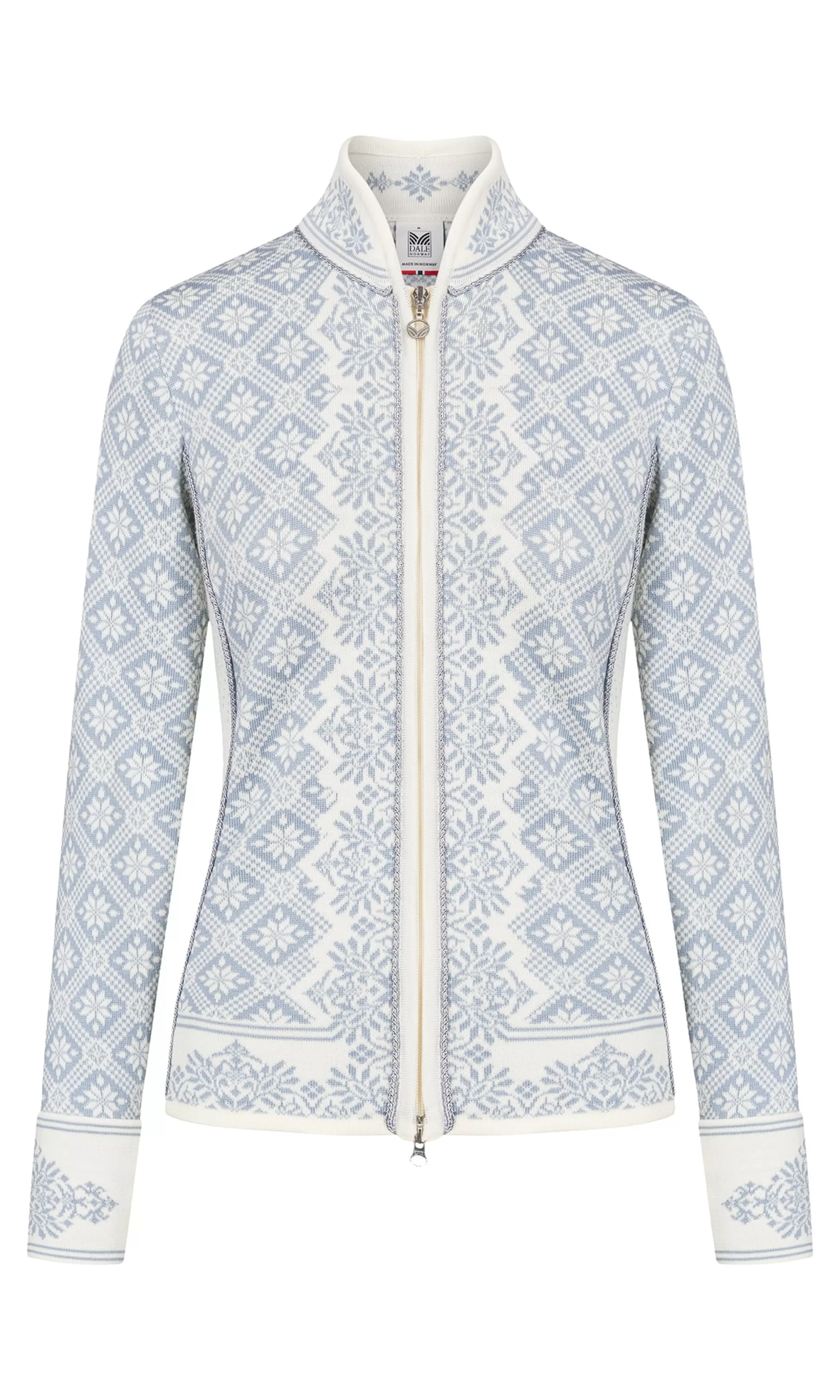Dale of Norway Christiania Women's Jacket - Merino Wool Offwhite Metalgrey Fashion