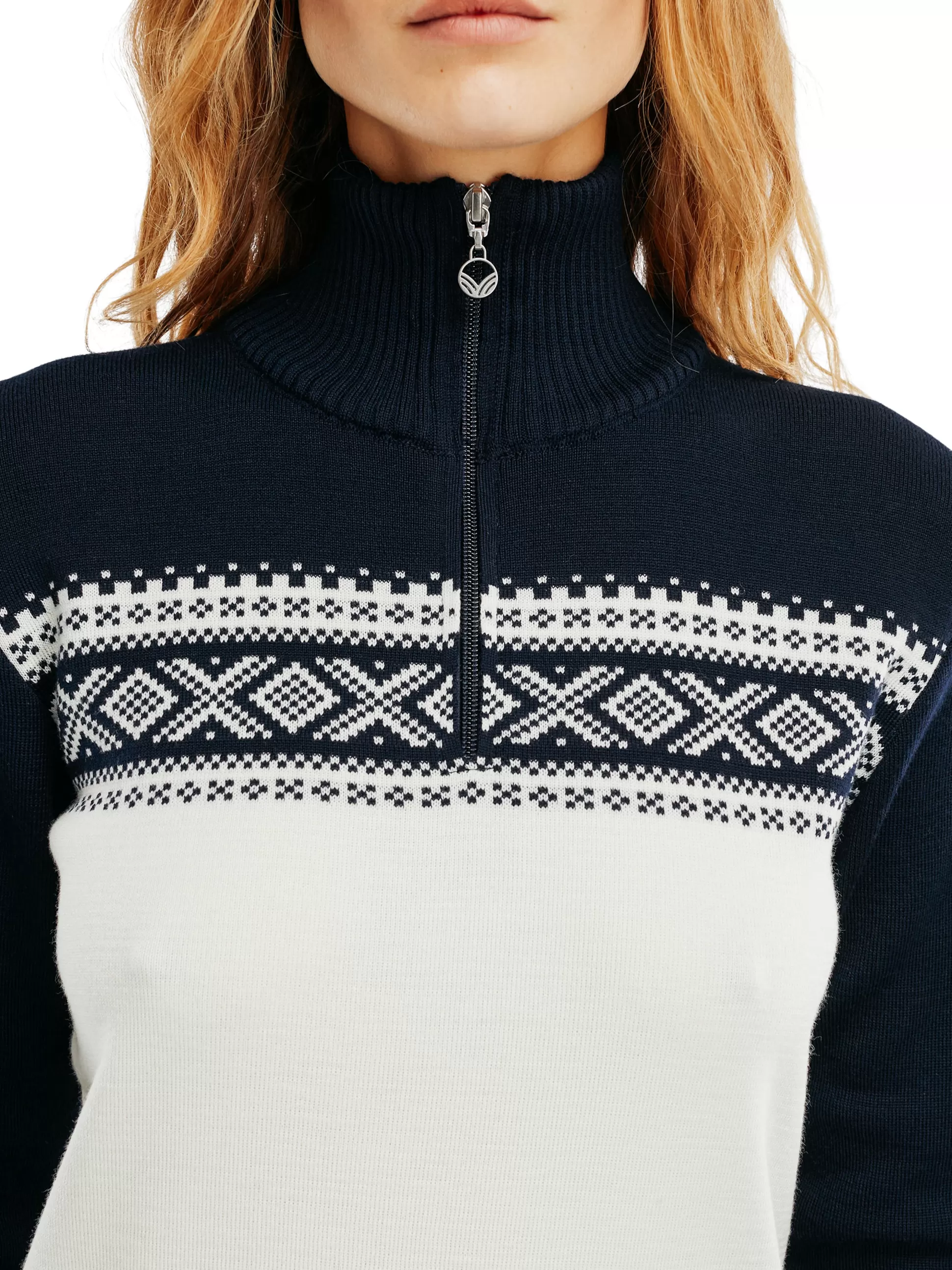 dalestolen_womens_merino_wool_sweater_3.webp Dale of Norway Dalestolen Women's Merino Wool Sweater Marine Hot