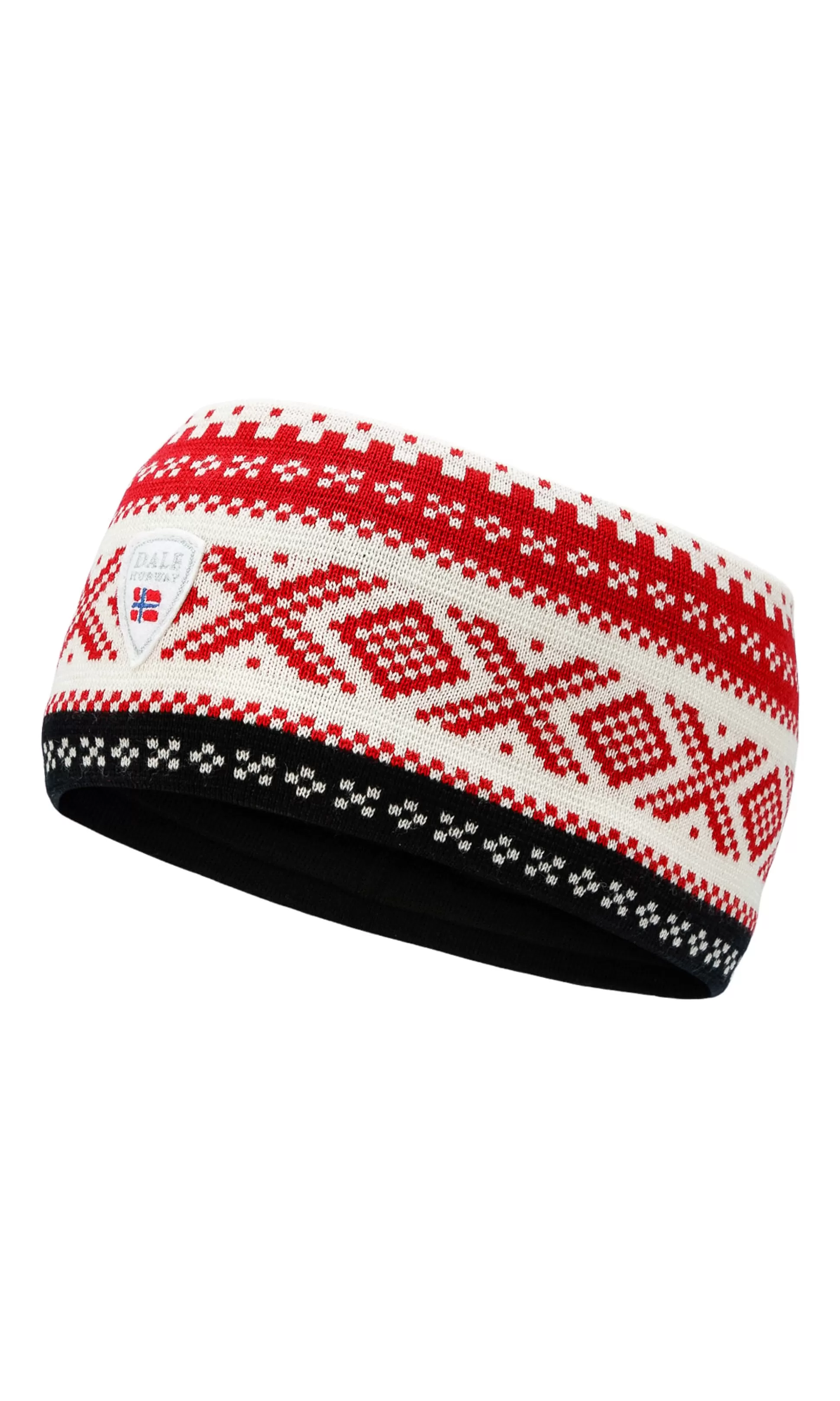 Dale of Norway Dystingen Unisex Merino Wool Headband Raspberry Offwhite Black Fashion