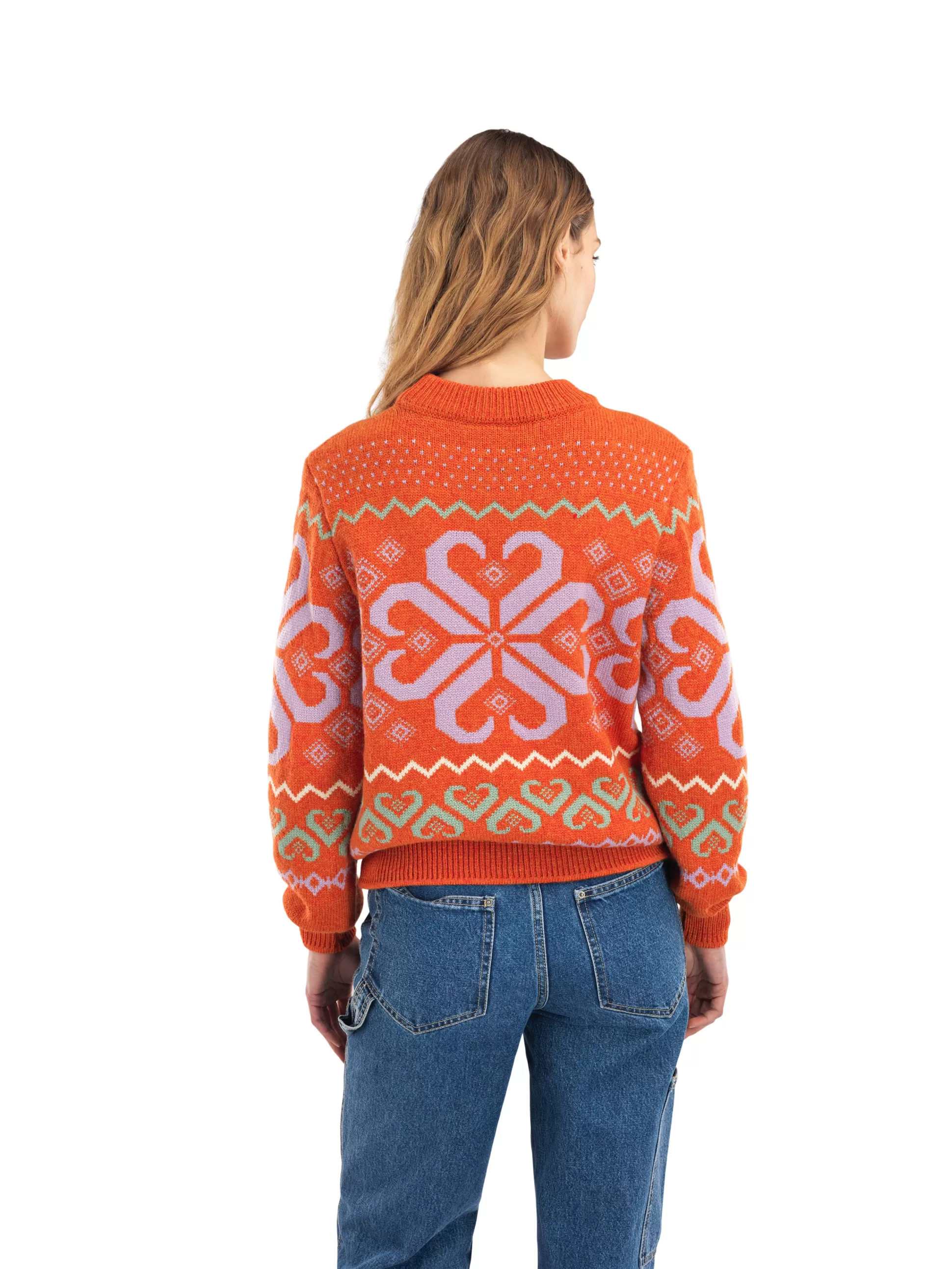 falkeberg_womens_sweater_2.webp Dale of Norway Falkeberg Women's Sweater Orangemel Lavender Green Offwh New