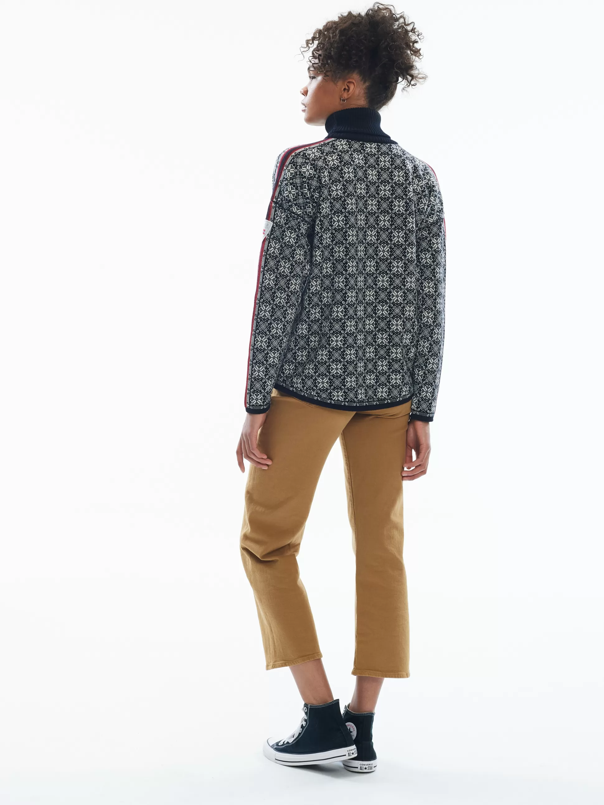 firda_womens_sweater__merino_wool_2.webp Dale of Norway Firda Women's Sweater - Merino Wool Black Off White Sale