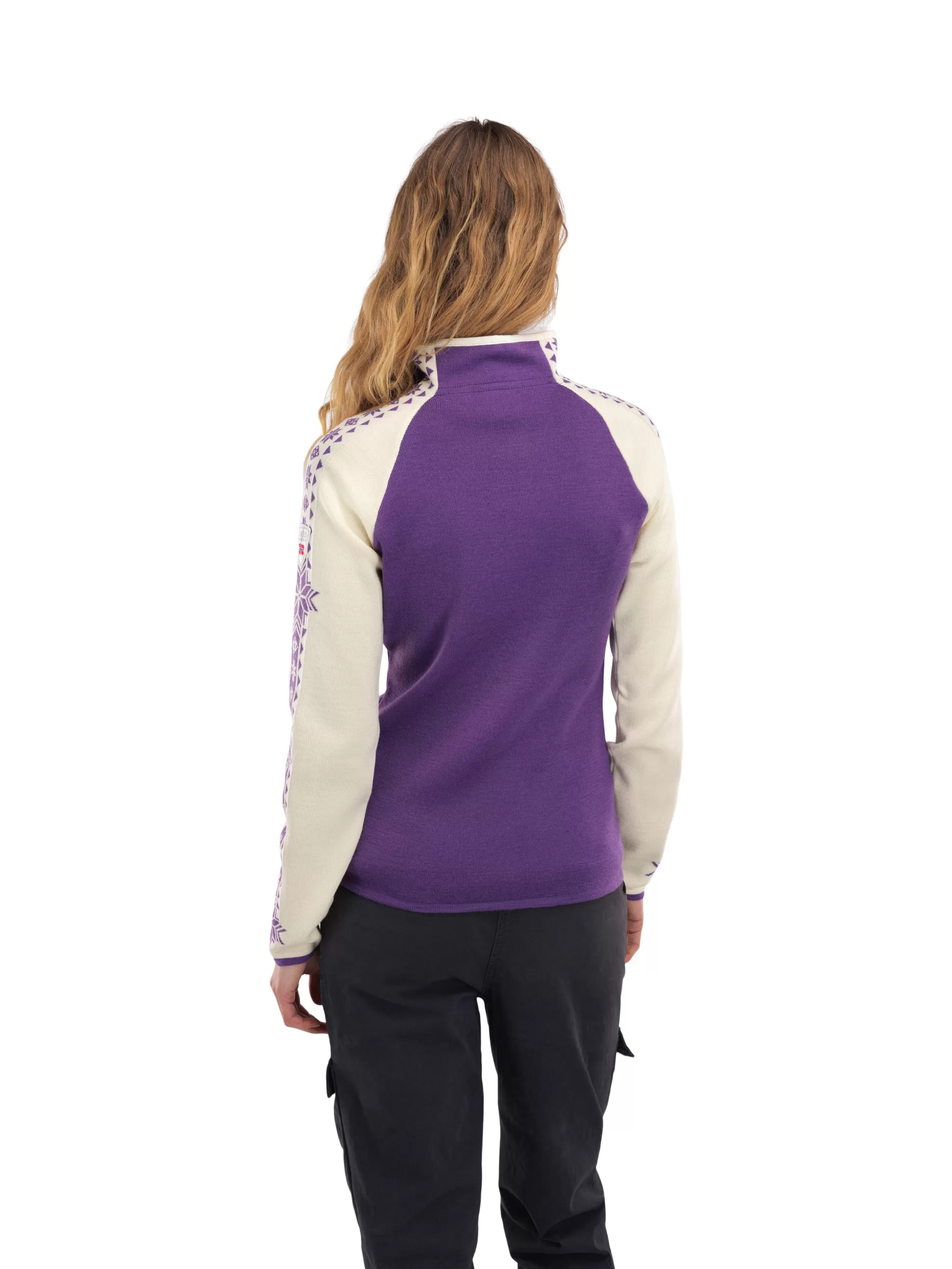 geilo_womens_sweater__merino_wool_2.webp Dale of Norway Geilo Women's Sweater - Merino Wool Darkpurple Offwhite Cheap