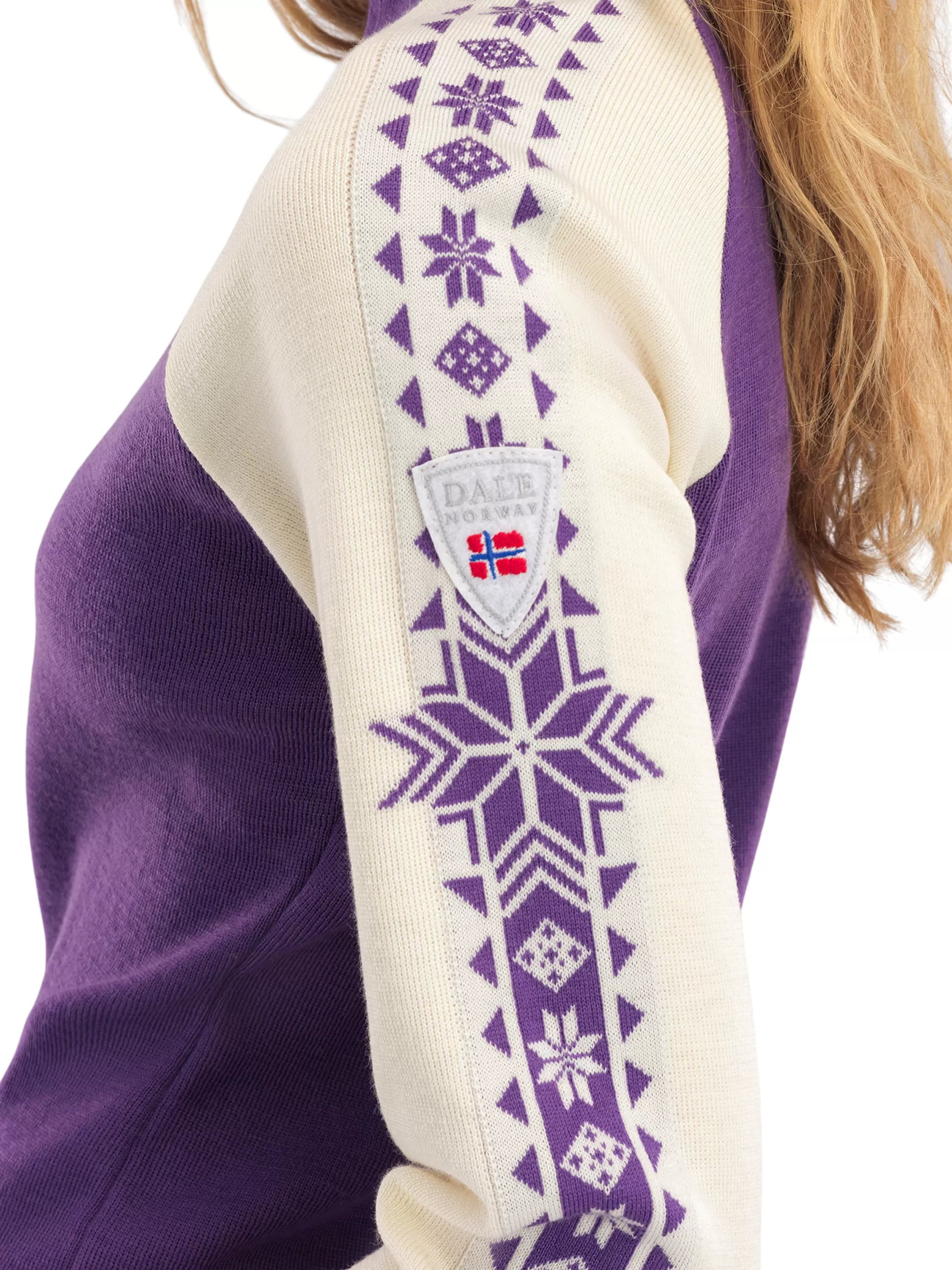 geilo_womens_sweater__merino_wool_3.webp Dale of Norway Geilo Women's Sweater - Merino Wool Darkpurple Offwhite Cheap