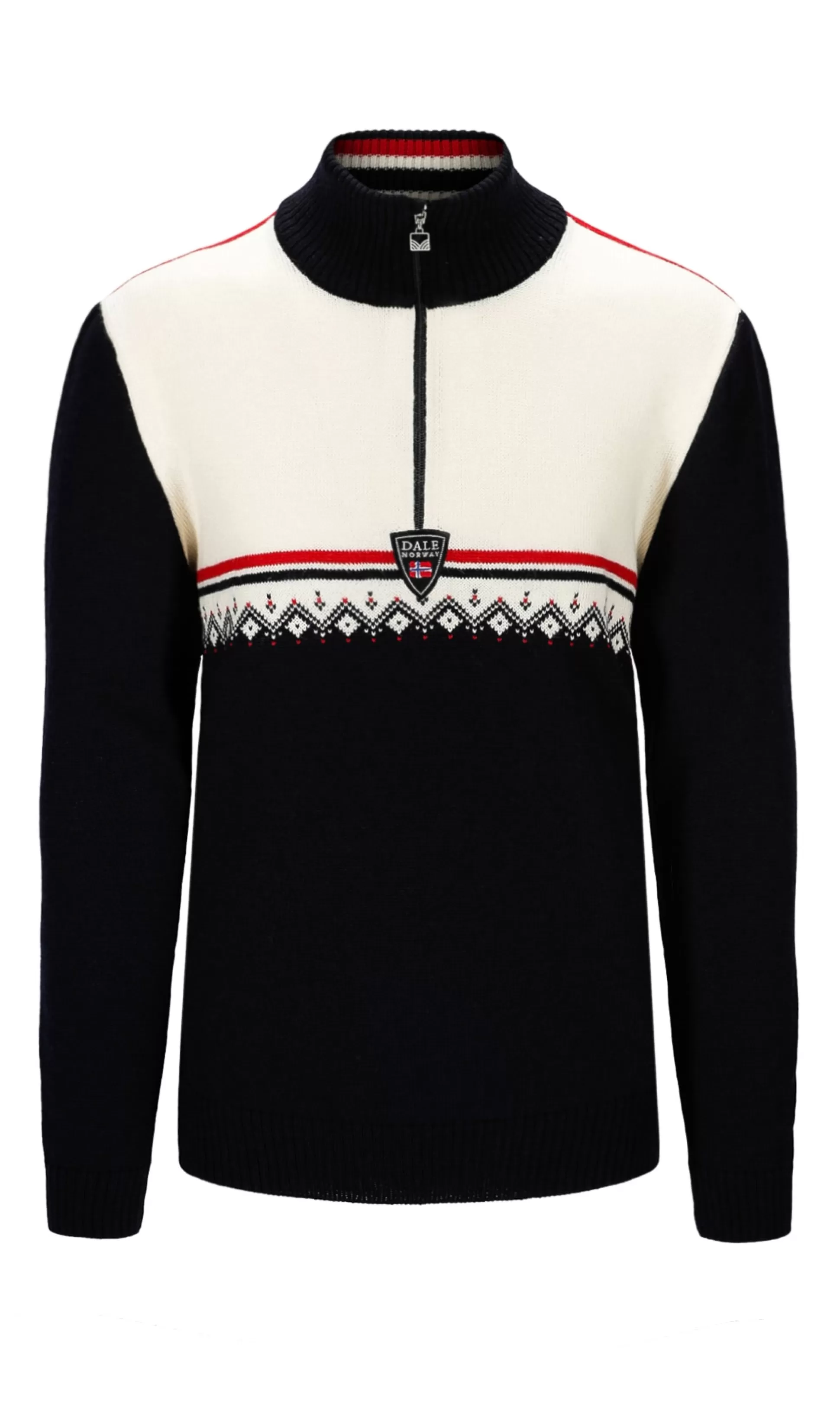 Dale of Norway Lahti Men's Knit Sweater Navy Off White Raspberry Cheap