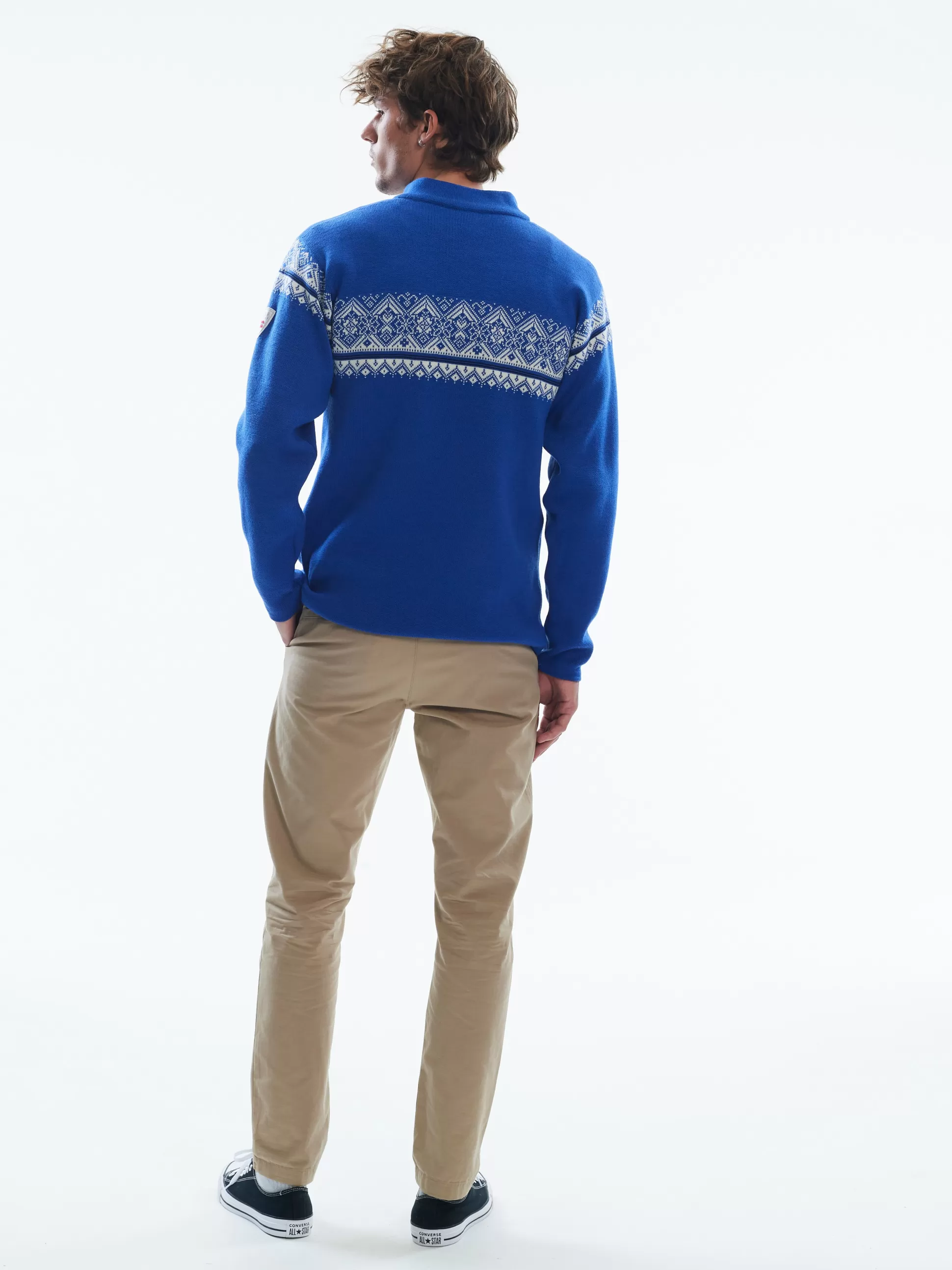 Dale of Norway Moritz Men's Sweater - Merino Wool Ultramarineoffwhite Navy Cheap