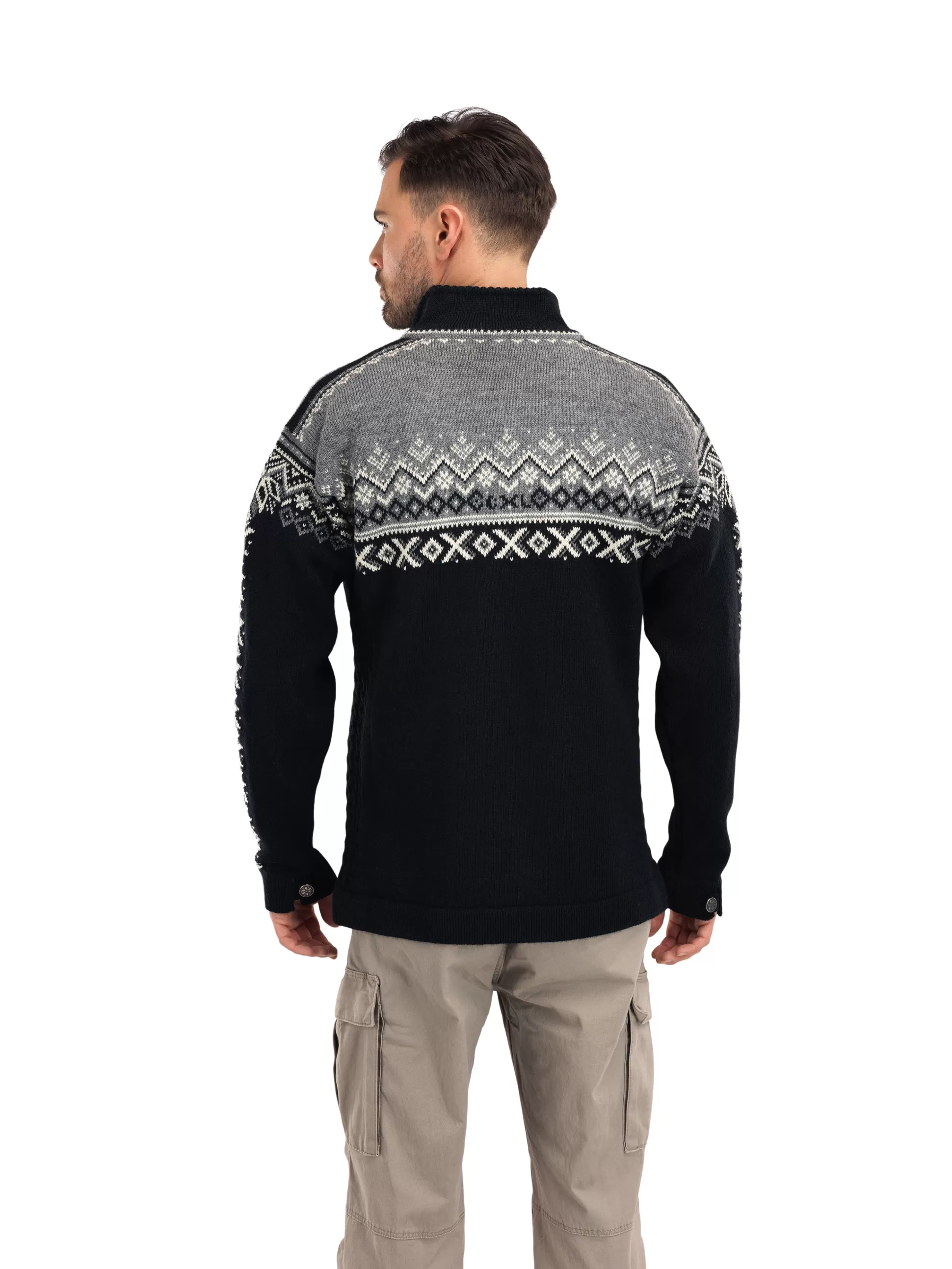 th_anniversary_mens_sweater__norwegian_wool_3-1.webp Dale of Norway 140Th Anniversary Men's Sweater - Norwegian Wool Black Smoke Offwhite Fashion