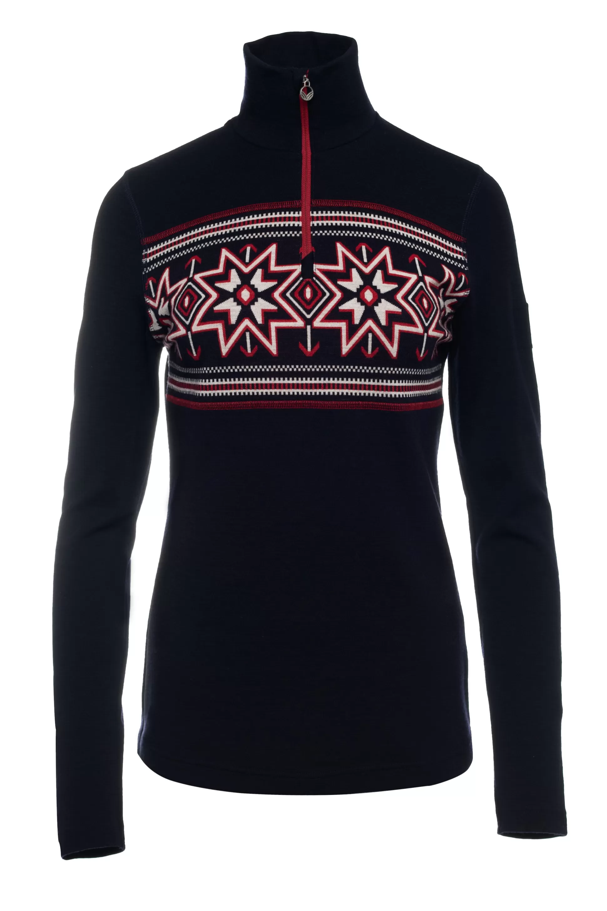 Dale of Norway Tindefjell Basic Women's Merino Wool Basic Sweater Navy Raspberry Offwhite Flash Sale