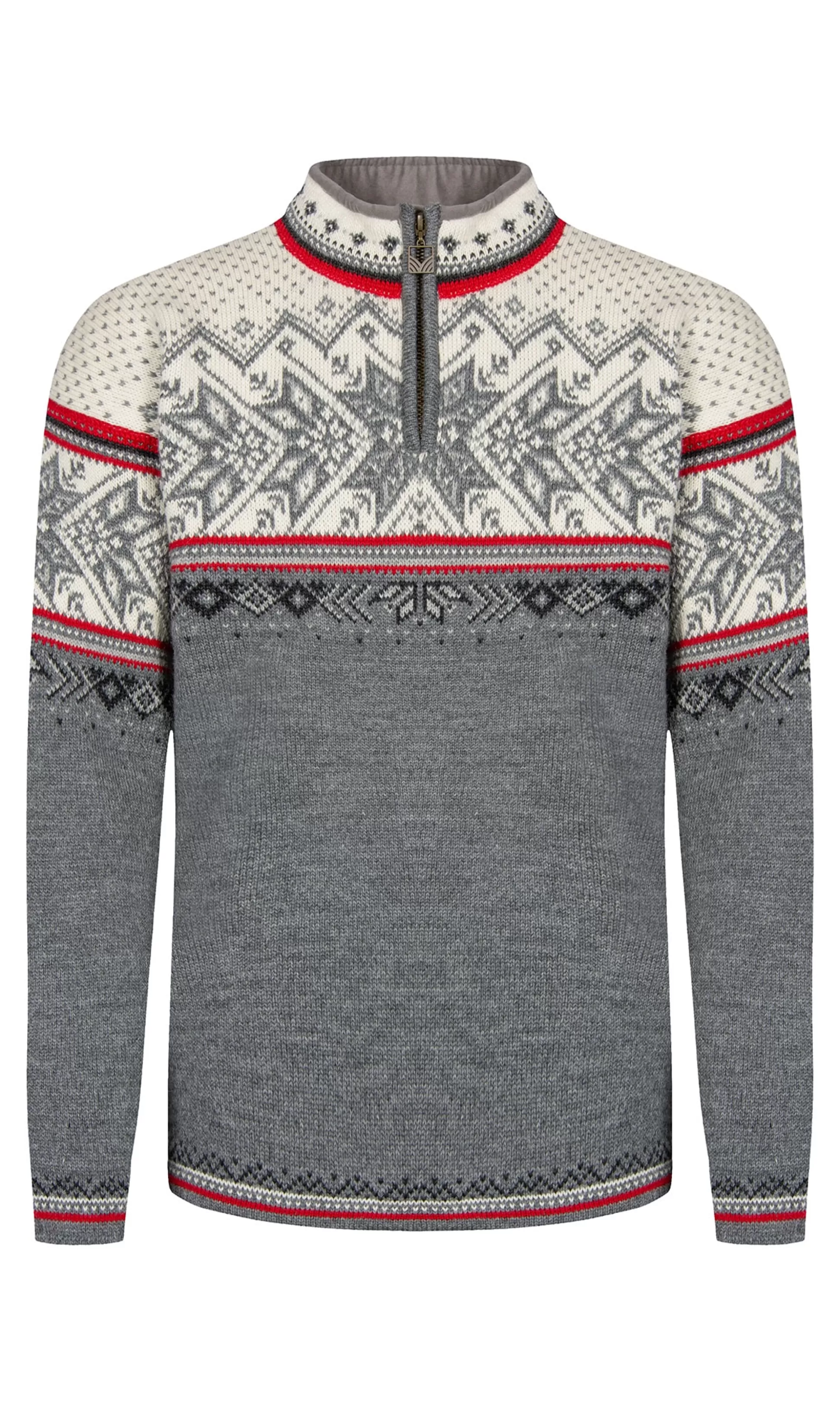 Dale of Norway Vail Men's Sweater - Norwegian Wool Smoke Raspberry Offwhite Best