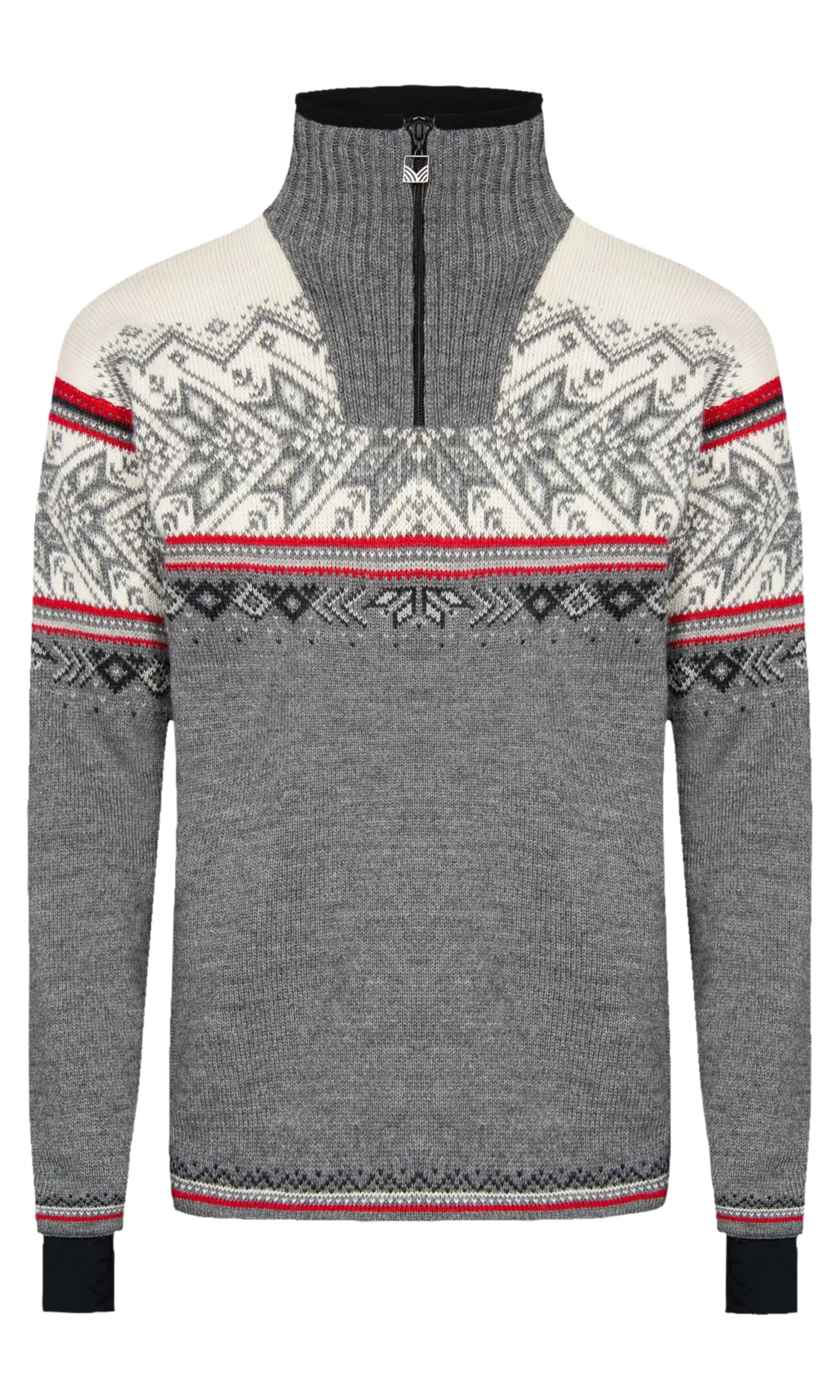 vail_weatherproof_mens_sweater__norwegian_wool_5.webp Dale of Norway Vail Weatherproof Men's Sweater - Norwegian Wool Smoke Raspberry Offwhite Charc New