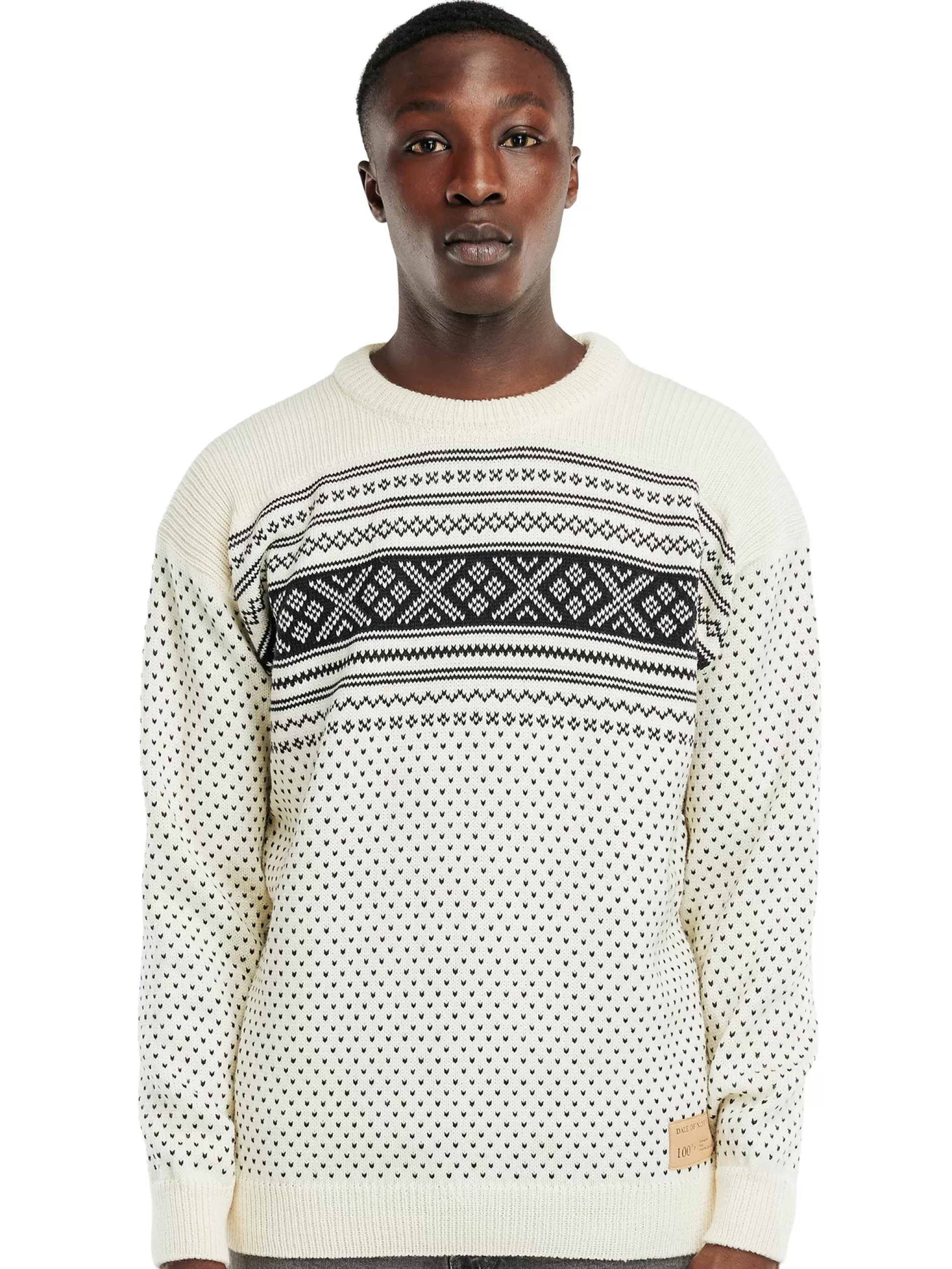 Dale of Norway Valloy Men's Wool Sweater Offwhite Black Online