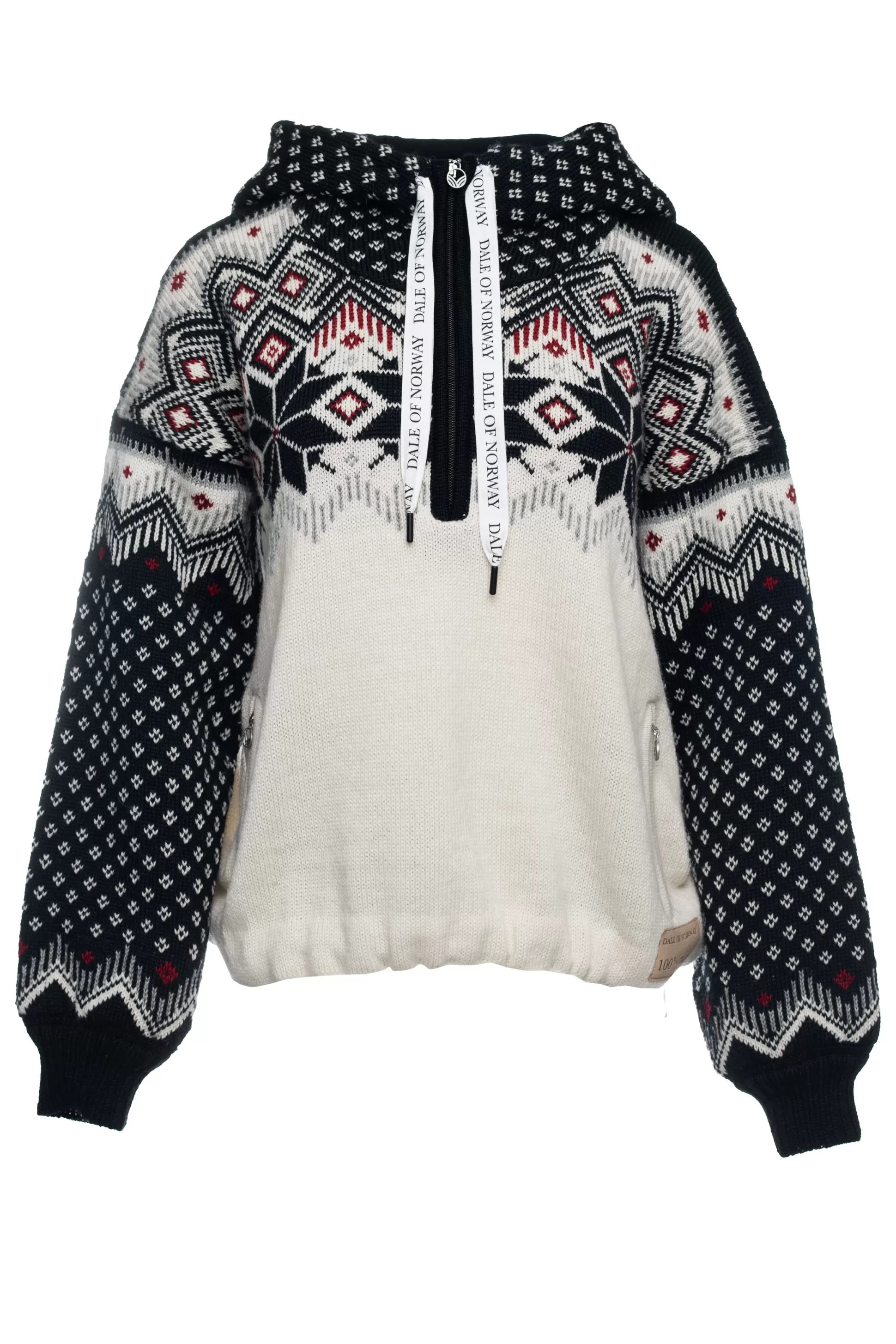 vilja_weatherproof_womens_hoodie__norwegian_wool_2.webp Dale of Norway Vilja Weatherproof Women's Hoodie - Norwegian Wool Offwhite Black Redrose Outlet